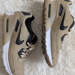 Womens NIKE AIR MAX 90 ULTRA PREMIUM Oatmeal Trainers 859522 100 SZ 8